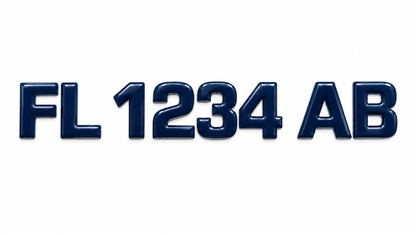 Domed Registration Numbers
