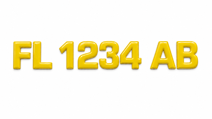 Domed Registration Numbers