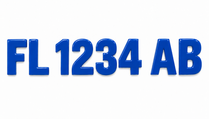 Domed Registration Numbers