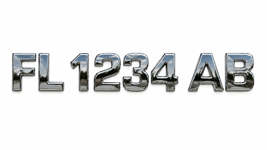 Domed Registration Numbers