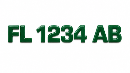 Domed Registration Numbers