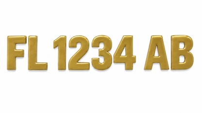 Domed Registration Numbers