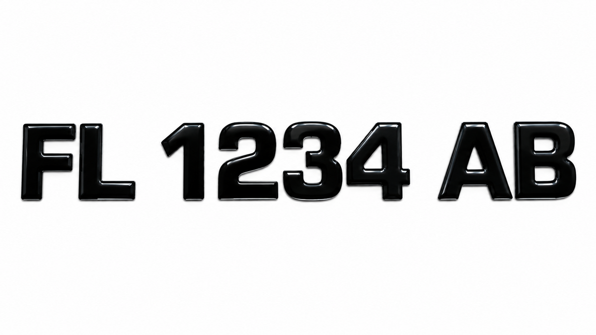 Domed Registration Numbers
