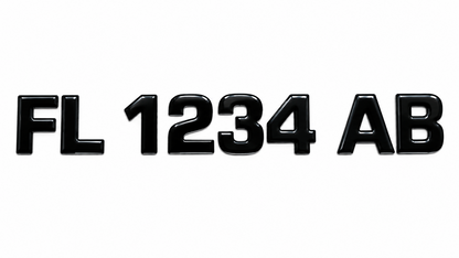 Domed Registration Numbers