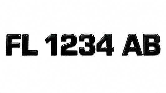 Domed Registration Numbers