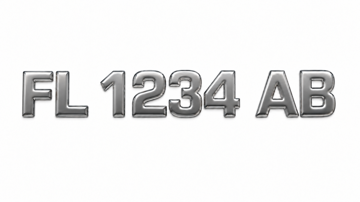 Domed Registration Numbers