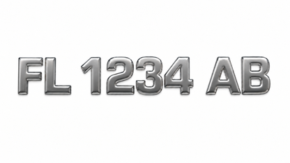 Domed Registration Numbers