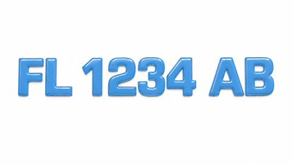 Domed Registration Numbers